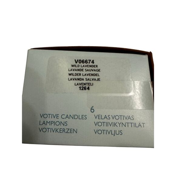 NIB PartyLite Vintage Y2K Wild Lavender Votive Candles Set of 6 V06674 - Picture 2 of 3